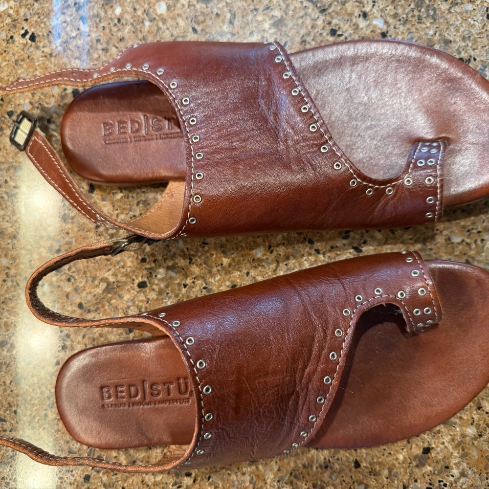 BED|STU Rich Brown Leather Sandals
